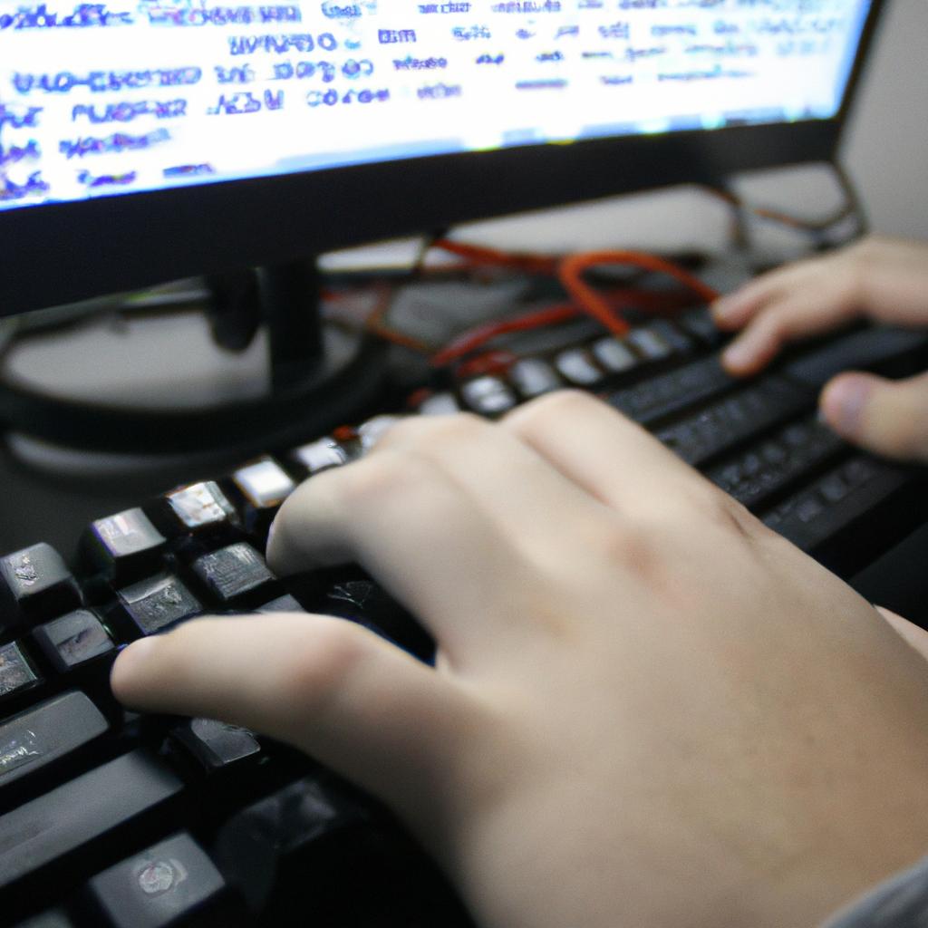 Person working on computer code